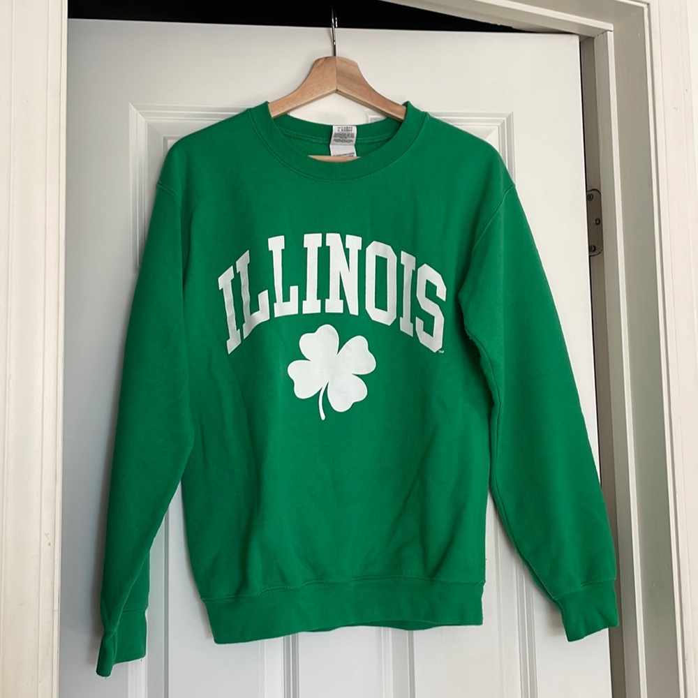 UIUC Illinois Unofficial St Patrick’s Day Crew Neck Sweater